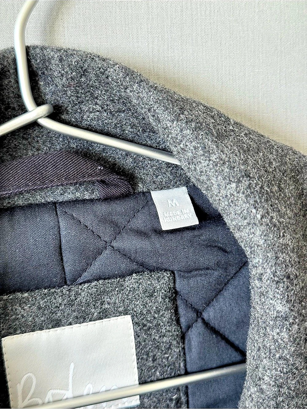Boden Gray Wool Pea Coat with Quilted Lining - Very Warm - Like New - Picture 4 of 9